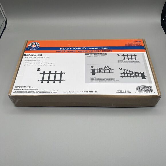 Lionel Ready-to-Play Straight Track Black 12-Piece New in Box - Picture 3 of 3